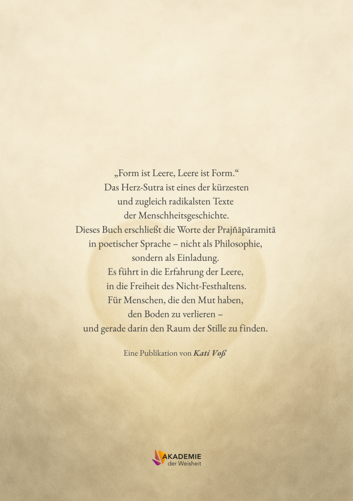DAS HERZ DER LEERE _ Cover hinten