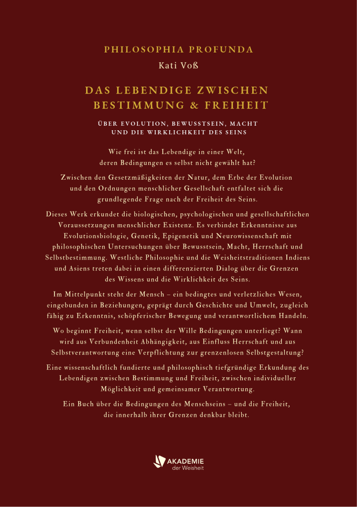 DAS LEBENDIGE ZWISCEHN BESTIMMUNG & FREIHEIT _ hinten