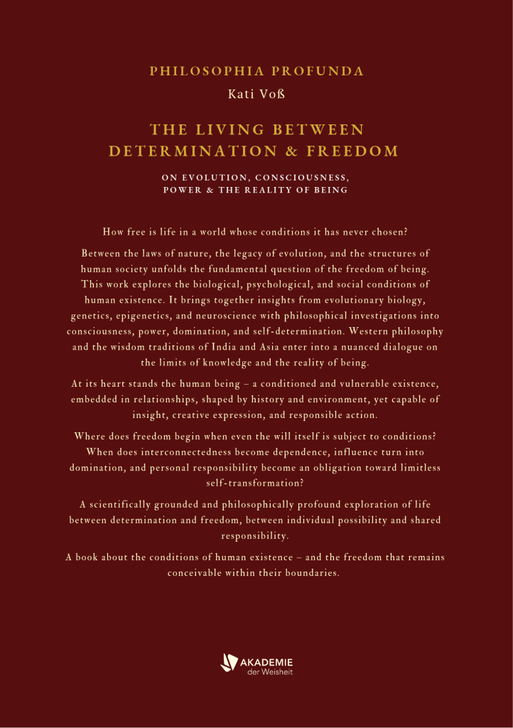 THE LIVING BETWEEN DETERMINATION & FREEDOM _ hinten